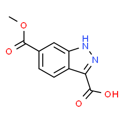 ChemSpider 2D Image | 6-Methyl 1H-indazole-3,6-dicarboxylate | C10H8N2O4