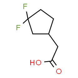 ChemSpider 2D Image | 2-(3,3-difluorocyclopentyl)acetic acid | C7H10F2O2