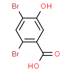 ChemSpider 2D Image | 2,4-Dibromo-5-hydroxybenzoic acid | C7H4Br2O3