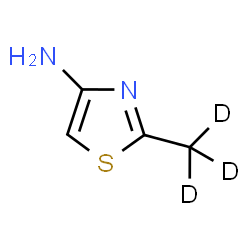 ChemSpider 2D Image | 2-(~2~H_3_)Methyl-1,3-thiazol-4-amine | C4H3D3N2S