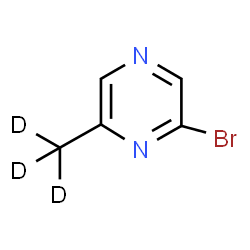 ChemSpider 2D Image | 2-Bromo-6-(~2~H_3_)methylpyrazine | C5H2D3BrN2