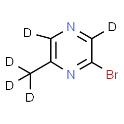 ChemSpider 2D Image | 2-Bromo-6-(~2~H_3_)methyl(~2~H_2_)pyrazine | C5D5BrN2