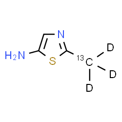 ChemSpider 2D Image | 2-(~13~C,~2~H_3_)Methyl-1,3-thiazol-5-amine | C313CH3D3N2S
