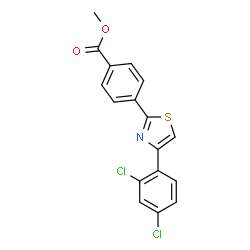 ChemSpider 2D Image | Methyl 4-[4-(2,4-dichlorophenyl)-1,3-thiazol-2-yl]benzoate | C17H11Cl2NO2S