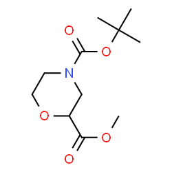 ChemSpider 2D Image | 4-(tert-butyl) 2-methyl morpholine-2,4-dicarboxylate | C11H19NO5