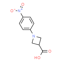 ChemSpider 2D Image | 1-(4-Nitrophenyl)-3-azetidinecarboxylic acid | C10H10N2O4