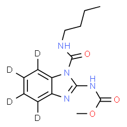 ChemSpider 2D Image | Methyl [1-(butylcarbamoyl)(~2~H_4_)-1H-benzimidazol-2-yl]carbamate | C14H14D4N4O3