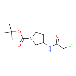 ChemSpider 2D Image | tert-Butyl 3-(2-chloroacetamido)pyrrolidine-1-carboxylate | C11H19ClN2O3