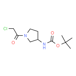 ChemSpider 2D Image | tert-Butyl (1-(2-chloroacetyl)pyrrolidin-3-yl)carbamate | C11H19ClN2O3