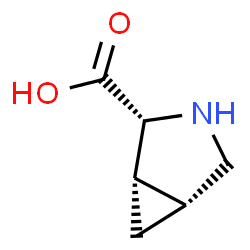 ChemSpider 2D Image | (1S,2R,5R)-3-Azabicyclo[3.1.0]hexane-2-carboxylic acid | C6H9NO2