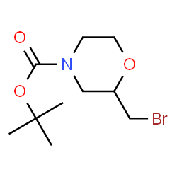 ChemSpider 2D Image | tert-Butyl 2-(bromomethyl)morpholine-4-carboxylate | C10H18BrNO3