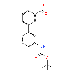 ChemSpider 2D Image | 3'-[(TERT-BUTOXYCARBONYL)AMINO]-1,1'-BIPHENYL-3-CARBOXYLIC ACID | C18H19NO4
