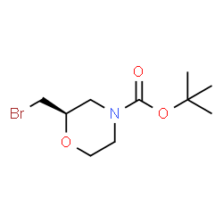 ChemSpider 2D Image | (R)-tert-Butyl 2-(bromomethyl)morpholine-4-carboxylate | C10H18BrNO3