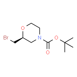 ChemSpider 2D Image | (S)-tert-Butyl 2-(bromomethyl)-morpholine-4-carboxylate | C10H18BrNO3