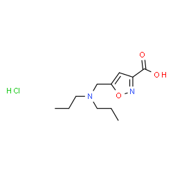 ChemSpider 2D Image | 5-[(Dipropylamino)methyl]-1,2-oxazole-3-carboxylic acid hydrochloride (1:1) | C11H19ClN2O3