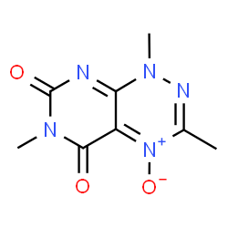ChemSpider 2D Image | 1,3,6-Trimethylpyrimido[5,4-e][1,2,4]triazine-5,7(1H,6H)-dione 4-oxide | C8H9N5O3