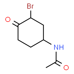 ChemSpider 2D Image | N-(3-Bromo-4-oxocyclohexyl)acetamide | C8H12BrNO2