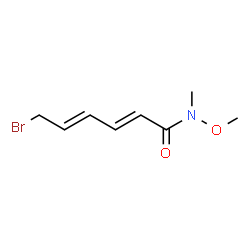 ChemSpider 2D Image | (2E,4E)-6-Bromo-N-methoxy-N-methyl-2,4-hexadienamide | C8H12BrNO2