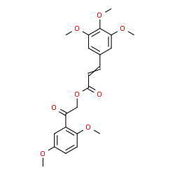 ChemSpider 2D Image | 2-(2,5-Dimethoxyphenyl)-2-oxoethyl 3-(3,4,5-trimethoxyphenyl)acrylate | C22H24O8