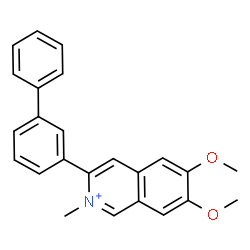 ChemSpider 2D Image | 3-(3-Biphenylyl)-6,7-dimethoxy-2-methylisoquinolinium | C24H22NO2