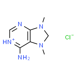 ChemSpider 2D Image | 6-Amino-7,9-dimethyl-8,9-dihydro-7H-purin-1-ium chloride | C7H12ClN5