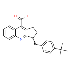 ChemSpider 2D Image | 3-[(4-tert-butylphenyl)methylidene]-1H,2H,3H-cyclopenta[b]quinoline-9-carboxylic acid | C24H23NO2
