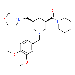 ChemSpider 2D Image | [(3R,5S)-1-(3,4-Dimethoxybenzyl)-5-(4-morpholinylmethyl)-3-piperidinyl](1-piperidinyl)methanone | C25H39N3O4