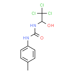 ChemSpider 2D Image | 1-(4-Methylphenyl)-3-(2,2,2-trichloro-1-hydroxyethyl)urea | C10H11Cl3N2O2