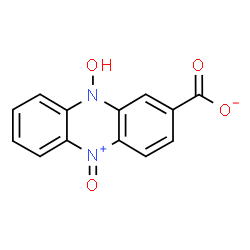 ChemSpider 2D Image | 10-Hydroxy-5-oxo-5,10-dihydrophenazin-5-ium-2-carboxylate | C13H8N2O4