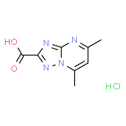 ChemSpider 2D Image | 5,7-Dimethyl-[1,2,4]triazolo[1,5-a]pyrimidine-2-carboxylic acid hydrochloride | C8H9ClN4O2