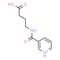 ChemSpider 2D Image | 3-[(3-Carboxypropyl)carbamoyl]pyridinium | C10H13N2O3