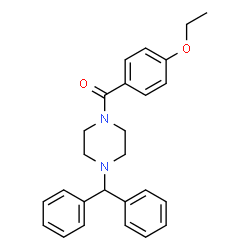 ChemSpider 2D Image | [4-(Diphenylmethyl)-1-piperazinyl](4-ethoxyphenyl)methanone | C26H28N2O2