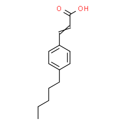 ChemSpider 2D Image | 3-(4-Pentylphenyl)acrylic acid | C14H18O2