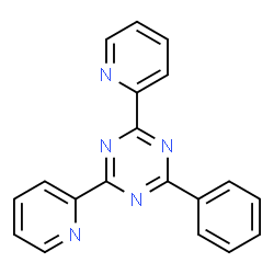 ChemSpider 2D Image | 2-Phenyl-4,6-di-2-pyridinyl-1,3,5-triazine | C19H13N5