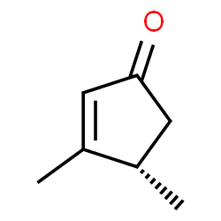 ChemSpider 2D Image | (4S)-3,4-Dimethyl-2-cyclopenten-1-one | C7H10O
