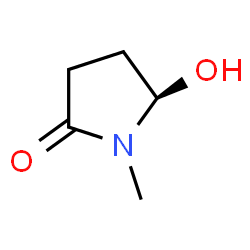 ChemSpider 2D Image | (5R)-5-Hydroxy-1-methyl-2-pyrrolidinone | C5H9NO2