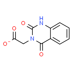 ChemSpider 2D Image | (2,4-Dioxo-1,4-dihydro-3(2H)-quinazolinyl)acetate | C10H7N2O4