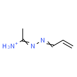 ChemSpider 2D Image | 1-(2-Propen-1-ylidenehydrazono)ethanaminium | C5H10N3