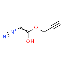 ChemSpider 2D Image | 2-Hydroxy-2-(2-propyn-1-yloxy)ethenediazonium | C5H5N2O2