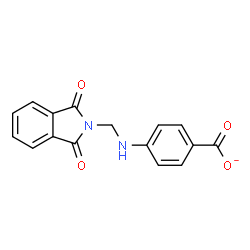 ChemSpider 2D Image | 4-{[(1,3-Dioxo-1,3-dihydro-2H-isoindol-2-yl)methyl]amino}benzoate | C16H11N2O4
