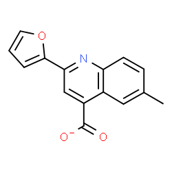 ChemSpider 2D Image | 2-(2-Furyl)-6-methyl-4-quinolinecarboxylate | C15H10NO3
