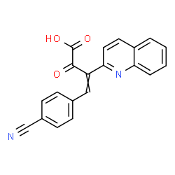 ChemSpider 2D Image | 4-(4-Cyanophenyl)-2-oxo-3-(2-quinolinyl)-3-butenoic acid | C20H12N2O3