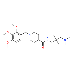ChemSpider 2D Image | N-[3-(Dimethylamino)-2,2-dimethylpropyl]-1-(2,3,4-trimethoxybenzyl)-4-piperidinecarboxamide | C23H39N3O4