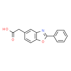 ChemSpider 2D Image | (2-Phenyl-1,3-benzoxazol-5-yl)acetic acid | C15H11NO3