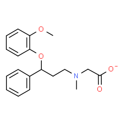 ChemSpider 2D Image | {[3-(2-Methoxyphenoxy)-3-phenylpropyl](methyl)amino}acetate | C19H22NO4
