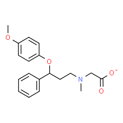 ChemSpider 2D Image | {[3-(4-Methoxyphenoxy)-3-phenylpropyl](methyl)amino}acetate | C19H22NO4