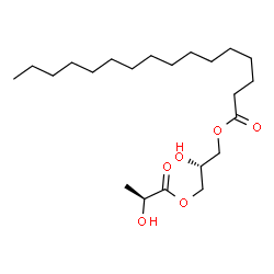 ChemSpider 2D Image | (2R)-2-Hydroxy-3-{[(2S)-2-hydroxypropanoyl]oxy}propyl palmitate | C22H42O6