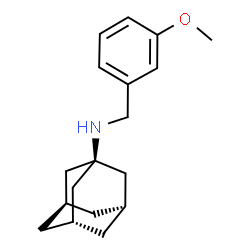 ChemSpider 2D Image | (3s,5s,7s)-N-(3-Methoxybenzyl)-1-adamantanamine | C18H25NO