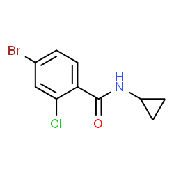 ChemSpider 2D Image | 4-Bromo-2-chloro-N-cyclopropylbenzamide | C10H9BrClNO