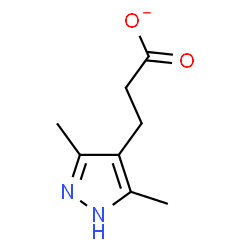 ChemSpider 2D Image | 3-(3,5-Dimethyl-1H-pyrazol-4-yl)propanoate | C8H11N2O2